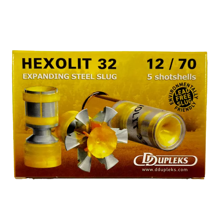 Duplex Slug Hexolit 12/70 32g 5kpl - Kaliiperi 12/70 - 4751007980203 - 1
