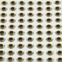 Fisheyes 3D 13mm silver/gold oval 56kpl - Viehesilmät - 3955213264763 - 1