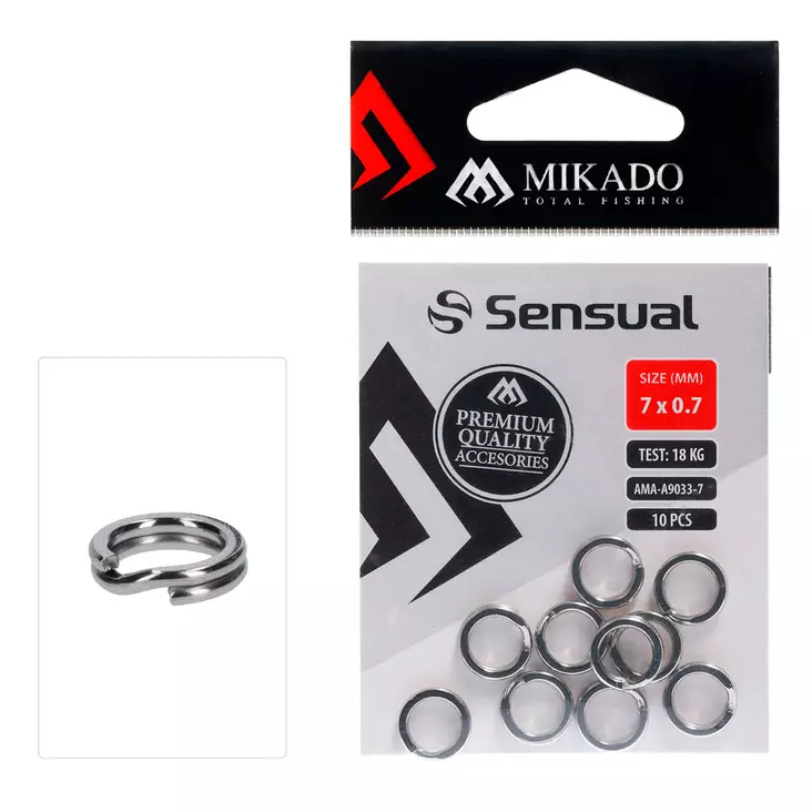 Mikado Split Ring Strong 10pcs 8mm - Heittokalastus uistinrenkaat - 5900637149293 - 1
