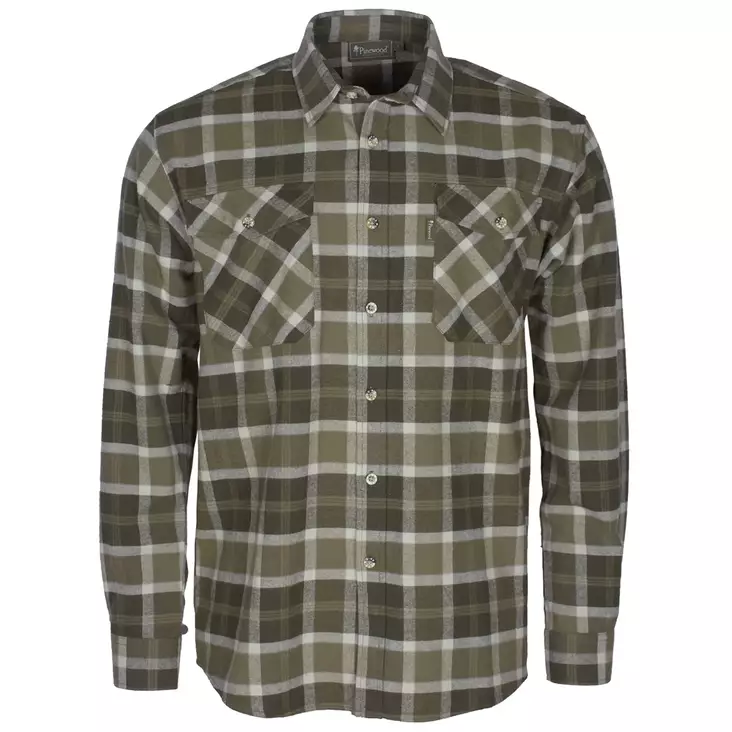 Pinewood Härjedalen Shirt Moss Green/H.Olive M - Skjortor - 7331090380813 - 1