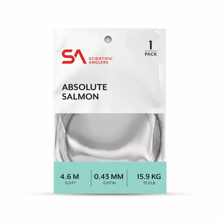 Scientific Anglers Absolute Salmon Leaders 12ft/3,7m 0,33mm 9,1kg - Valmisperukkeet - 840309138543 - 1