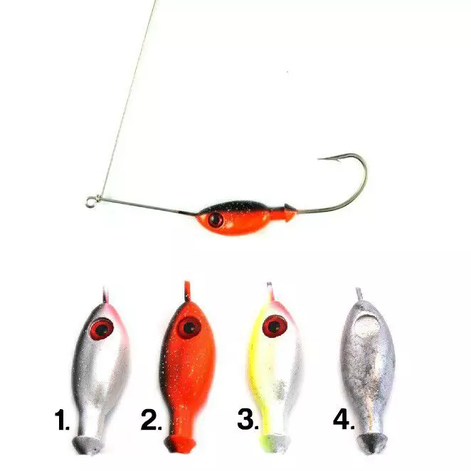 XL PIKE Spinnerbait Heads (Minnow Style) 28 gram Unpainted 1kpl - Spinnerbait osat - 3954684324953 - 1