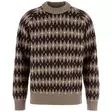 Fjällräven Övik Jacguard Knit M Suede Brown-Black Oak S - Villapaidat ja neuleet - 7323451200434 - 1