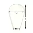 Lure Lip Lexan 3mm 12R - 74.6x 37x 24mm - Vaapputarvikkeet - 4545458557004 - 2