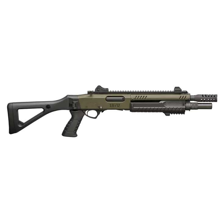 Fabarms STF 12 Compact 12/76 14" Green - Hagelgevär pump - 8058480588374 - 1