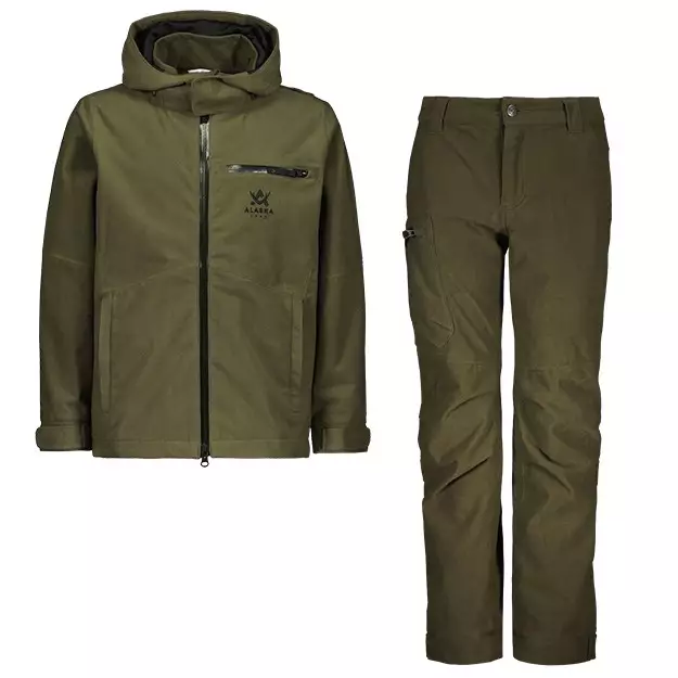 Alaska Extreme Lite Jr Jacket+ Pant Forest Green 134 - Metsästyspuvut - 6438347043154 - 1