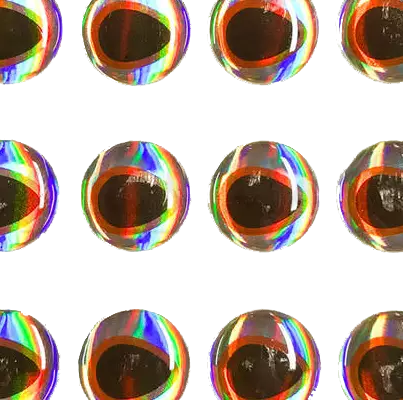 Grimman MC 3D Eye 6,5mm Black Orange on Pearl - Perhosilmät - 6438407005344 - 1