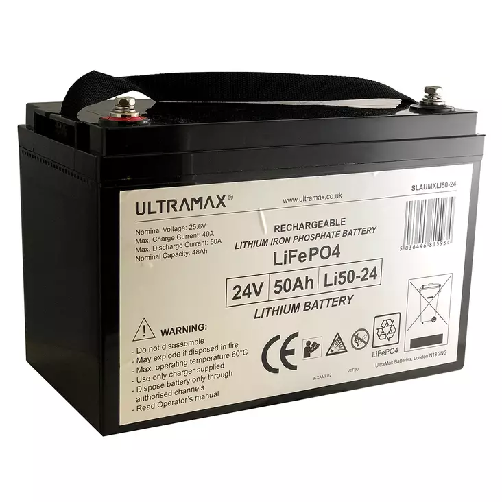 Ultramax LiFePO akku 24V 50Ah - Veneakut ja laturit - 5036446815934 - 1