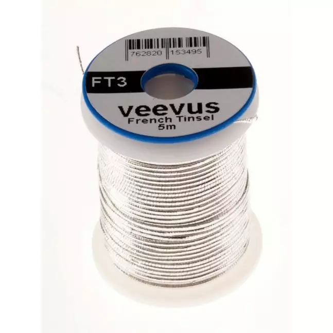 Veevus French Tinsel Silver Medium - Trådar - 762820153464 - 1