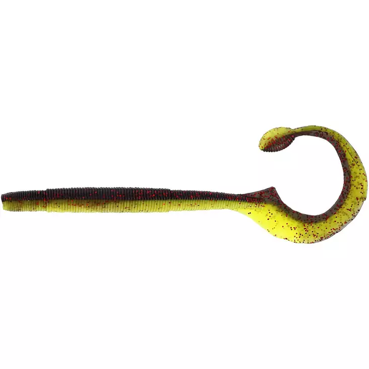 Westin Ned Worm Curl 12cm 5kpl Black/Chartreuse - Jigit ja jigipäät - 5707549486504 - 1