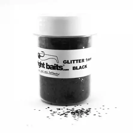 Bright Baits Glitter 40ml 1mm black - Lakka- ja plastisolihileet - 3954685416045 - 2