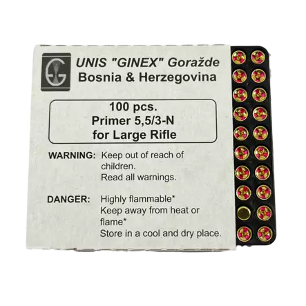Ginex LR Primer Large Rifle 100pcs - Nallit ja nallittimet - 4545458422135 - 1
