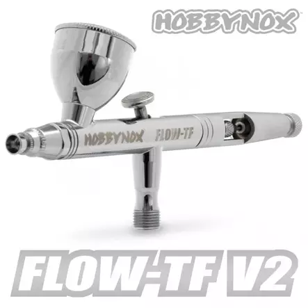 Hobbynox Flow-TF V2 Airbrush Top Feed 0.3/0.5/0.8mm - Tillbehör för betesbygge - 7340056106145 - 1