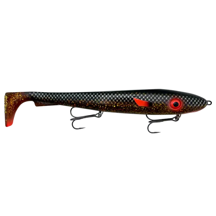 McRubber XL Rigged 30cm 215g Black Back Motoroil - Haukijigit - 7340031026215 - 1