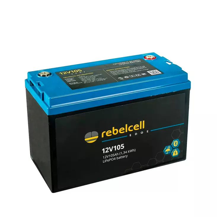 Rebelcell Edge LiFePO4 BT 12V 105Ah - Batterier och laddare - 8720964631165 - 1