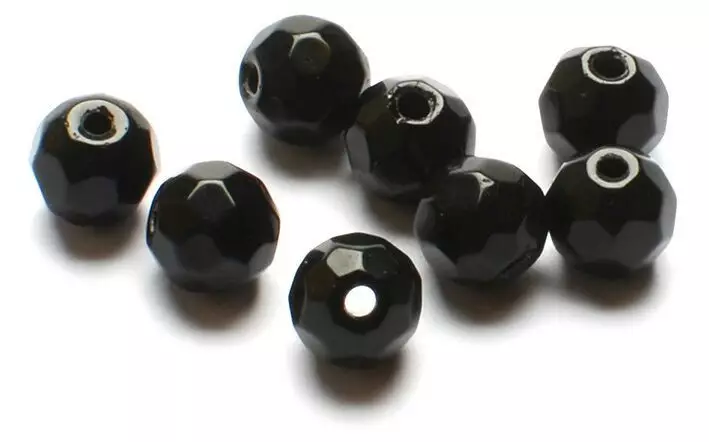 Darts Glass Beads 8mm black 7kpl - Jiggar och jiggskallar - 7330908828325 - 1