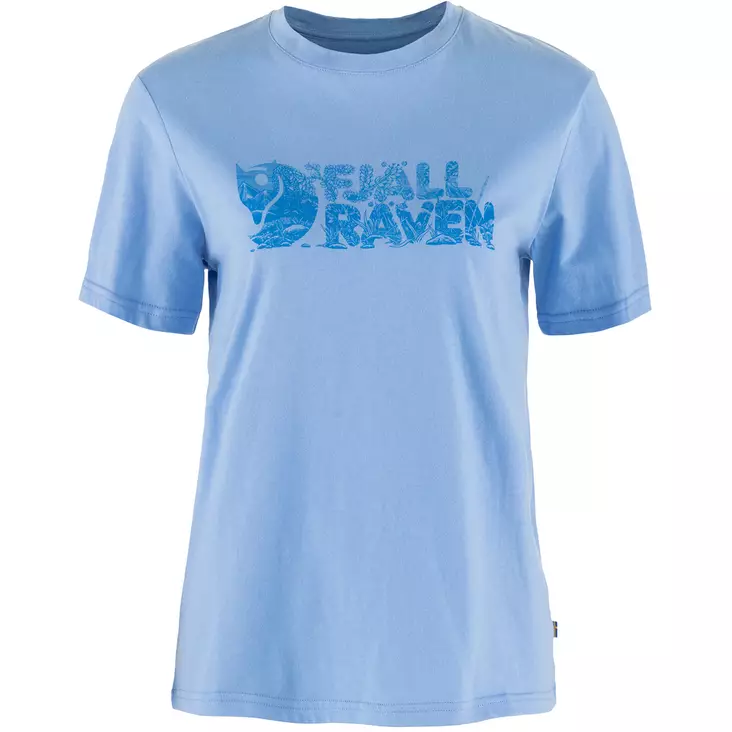 Fjällräven Lush Logo T-shirt W L Ultramarine - T-Paidat - 7323451016165 - 1