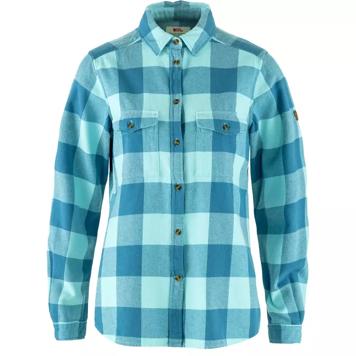 Fjällräven Övik Heavy Flannel Shirt W L Dawn Blue-Breeze Blue - Collared Shirts - 7323451111525 - 1