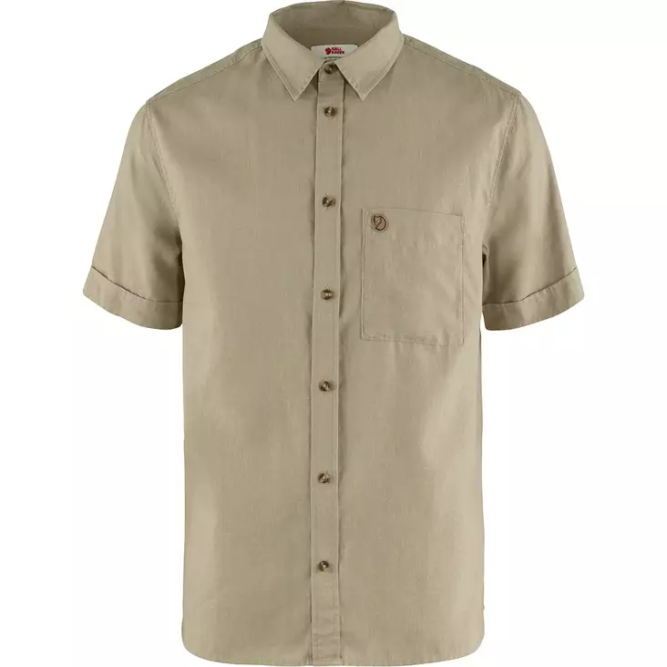 Fjällräven Övik Travel Shirt SS L Sand Stone - Kauluspaidat - 7323450686925 - 1