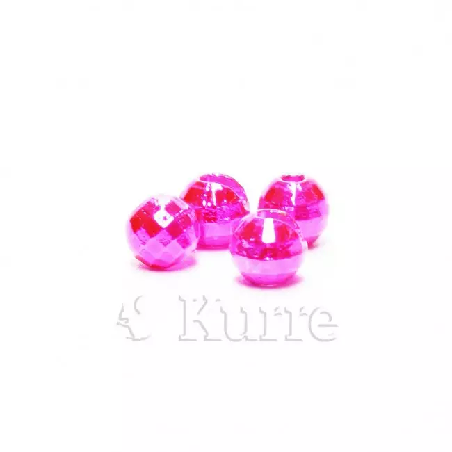 Ikon 3mm Metallic hot pink slotted diamond tungsten beads 20pc - Perhokuulat - 6430077070455 - 1