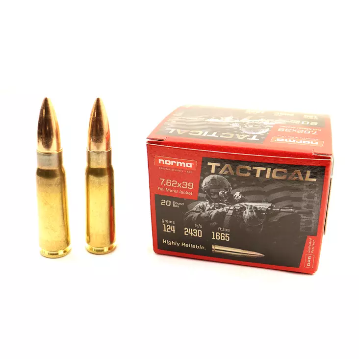 Norma Tactical FMJ 7,62x39 124gr 20kpl - Kaliber 7,62x39 - 810036150415 - 1