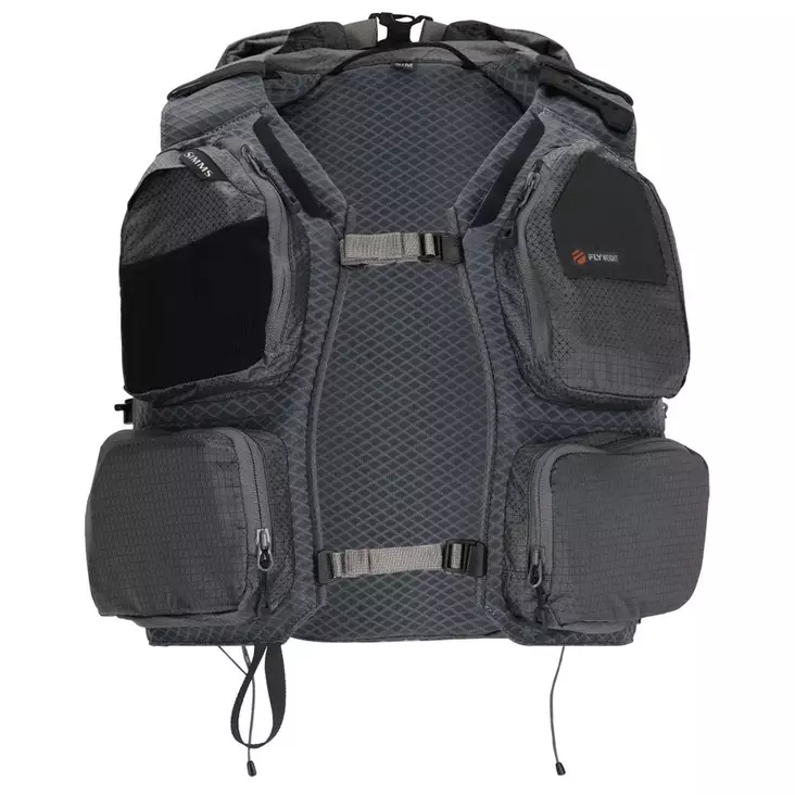 Simms Flyweight Vest Pack S/M Smoke - Perhokalastuslaukut, liivit ja vyöt - 694264653395 - 1