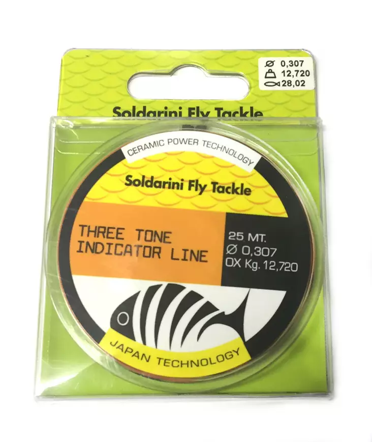 Soldarini Three Tone Indicator Line 0,251mm - Nymph- siimat, perukkeet ja indikaattori - 05000025 - 1