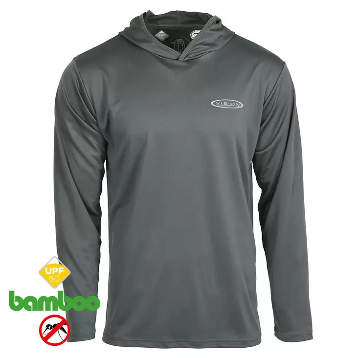 Vision Bamboo Bug & UV Hoodie Ash M - Fleecetröjor och munktröjor - 6417512844475 - 1