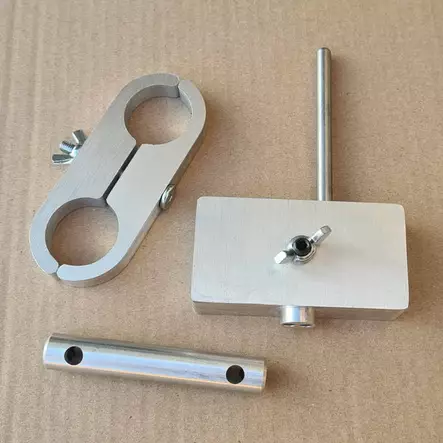 Bright Baits ALU Blending Block Dual Injector + Clamps - Tillbehör för betesbygge - 4545458424436 - 1