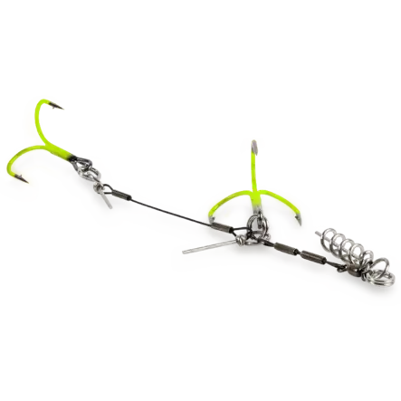 CWC Pro UV Chartreuse Stinger SS 60lb Junior Tandem 1 - Kumikalarigit ja rigaustarvikkeet - 7340029434466 - 1