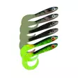 SZ Mcrubber Tail 11cm 6kpl Black Chartreuse - Jigit ja jigipäät - 4545458418916 - 1