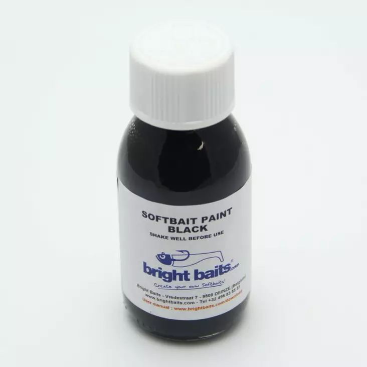 Bright Baits Softbait Paint 60ml Black - Kynäruiskumaalit pehmovieheille - 3966543068846 - 1