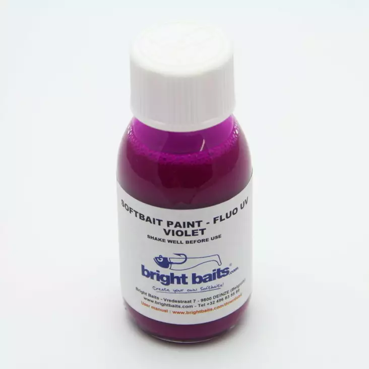 Bright Baits Softbait Paint 60ml Fluo UV Violet - Kynäruiskumaalit pehmovieheille - 3968424604396 - 1