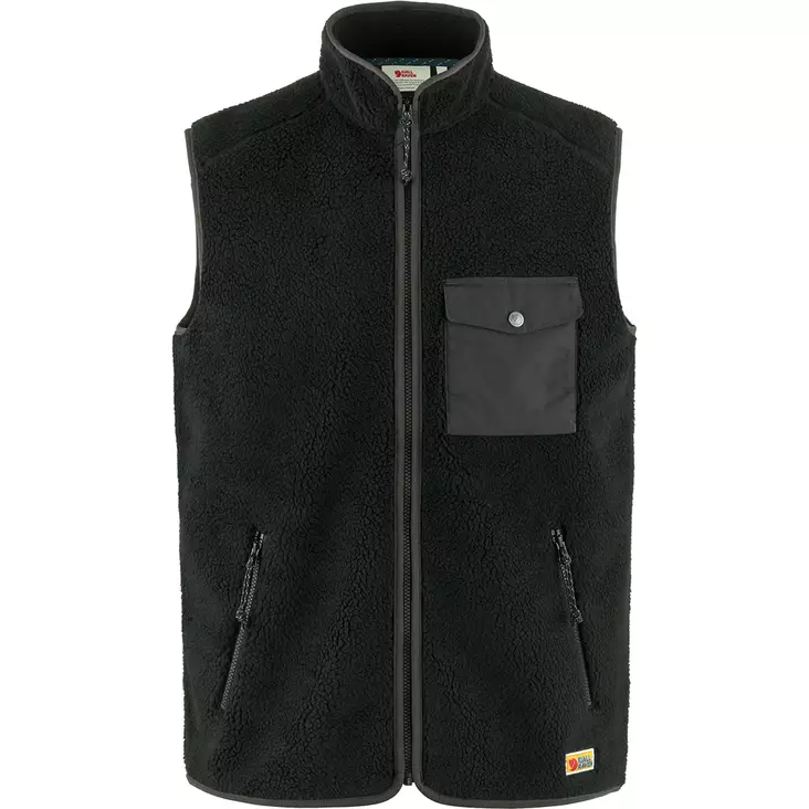 Fjällräven Vardag Pile Fleece Vest M Black-Dark Grey M - Fleecetröjor och munktröjor - 7323450932466 - 1