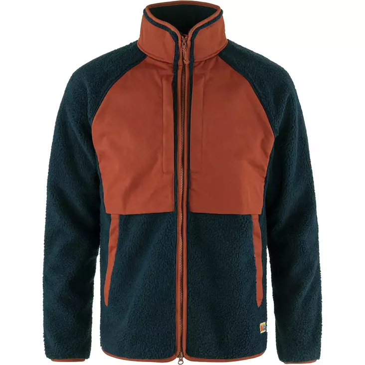 Fjällräven Vardag Pile Jacket M Navy-Autumn Leaf S - Fleecetröjor och munktröjor - 7323450913236 - 1