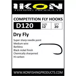 Ikon Competition Fly Hooks D120 Dry Fly 10 - Pintaperhokoukut - 6430077071636 - 1