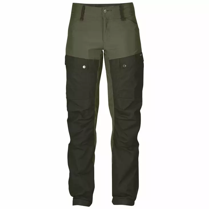 Fjällräven Keb Trousers Deep Forest/Laurel Green W32 - Naisten Fjällräven housut - 7323450499266 - 1