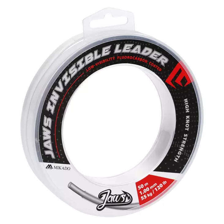 Mikado Jaws Invisible Leader 50m 1,00mm 55kg / Perukesiima - Tafsmaterial och holkar - 5900637057826 - 1