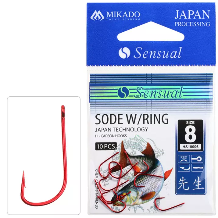 Mikado Sensual Sode W/Ring Red #8 10kpl - Metkrokar - 5900637619116 - 1