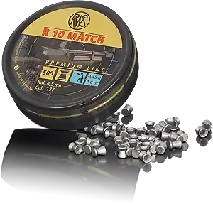 RWS R-10 Match Pistol 0,45g 4,49mm 500kpl - Ammunition för luftvapen - 4000294154416 - 1