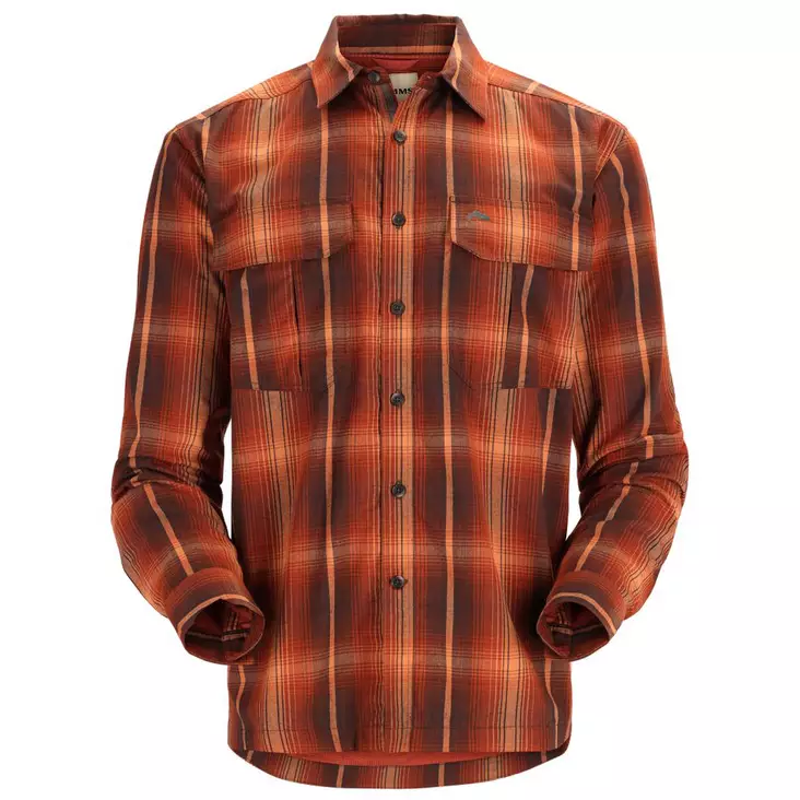 Simms ColdWeather Shirt Hickory Clay Plaid M - Skjortor - 694264578346 - 1