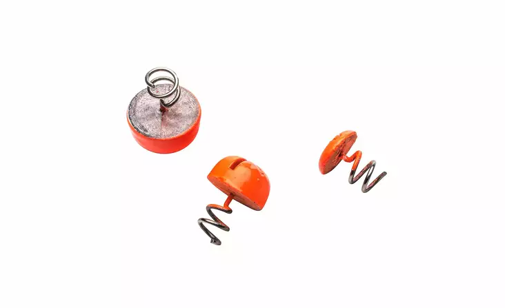 Svartzonker Screw-in Dots 11,7Ø 2,7 g Fl.Orange Lead 3kpl - Riggar och och småplock för gäddjiggar - 7340031000826 - 1