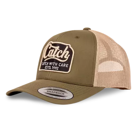 CWC Flexfit Trucker Cap Catch Logo Olive/Khaki - Lippikset - 7340029440337 - 1