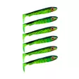 SZ McRubber Bass 8cm 6kpl Black Chartreuse - Jigit ja jigipäät - 4545458417797 - 1