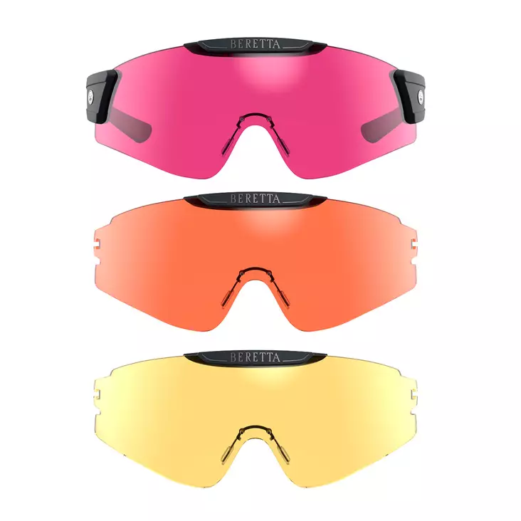 Beretta InterMask Shooters Safety Glasses (Yellow/Magenta/Orange) - Kuulosuojaimet ja suojalasit - 8051832689477 - 1