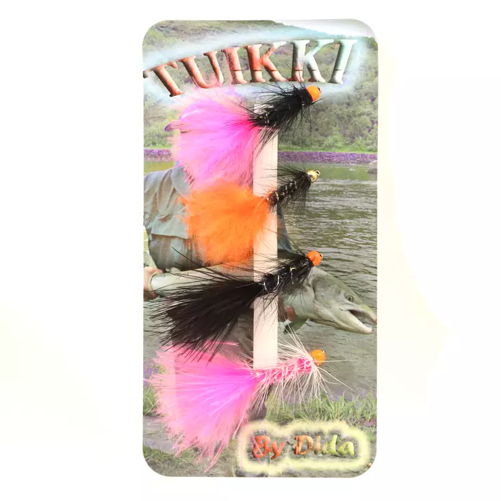 Dida Wolly Bugger Lajitelma 4kpl koukku #10 - Valmisperhot - 6430010610847 - 1