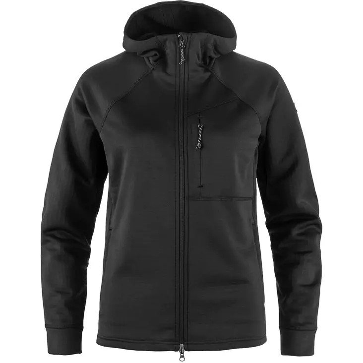Fjällräven Abisko Grid Fleece Hoodie W Black S - Fleecet ja hupparit - 7323451060717 - 1
