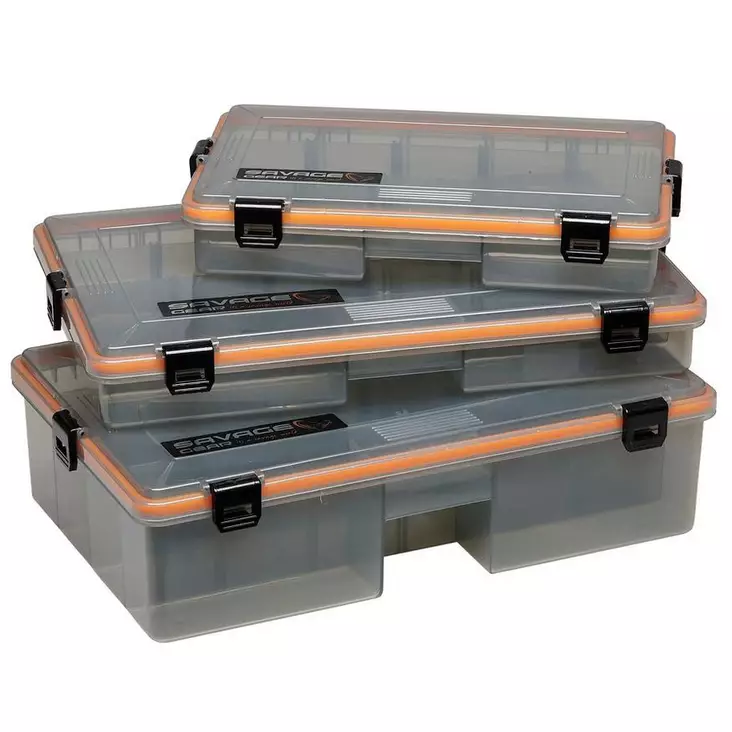 Savage Gear WP Lure Box 4B Smoke 27,5x18x5cm - Fiskelådor, väskor och betesaskar - 5706301742247 - 1