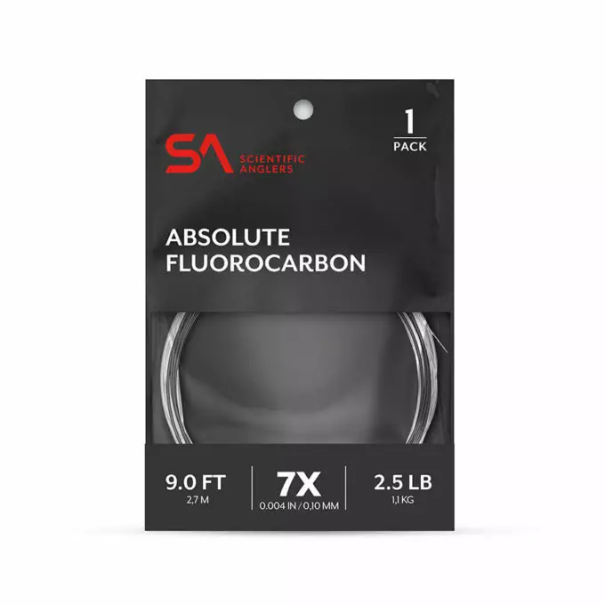 Scientific Anglers Absolute Fluorocarbon Leader 9´ 1X (0,25mm) - Perhokalastus perukesiimat - 840309134897 - 1