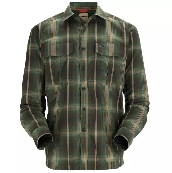 Simms ColdWeather Shirt Forest Hickory Plaid M - Kauluspaidat - 694264578407 - 1